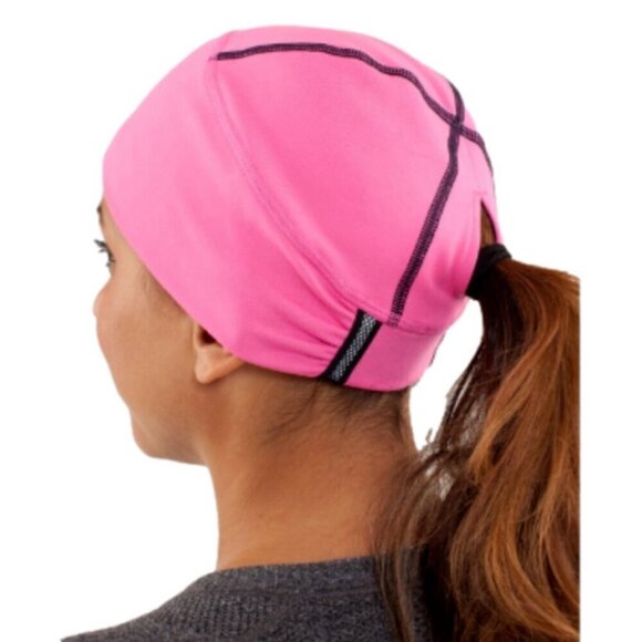 Lululemon Pink Brisk Ponytail Run Toque - O/S, Reversible! - Picture 5 of 13